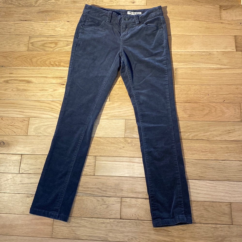 DKNY Jeans low rise corduroy cords skinny jeans in dark gray charcoal size 2P
